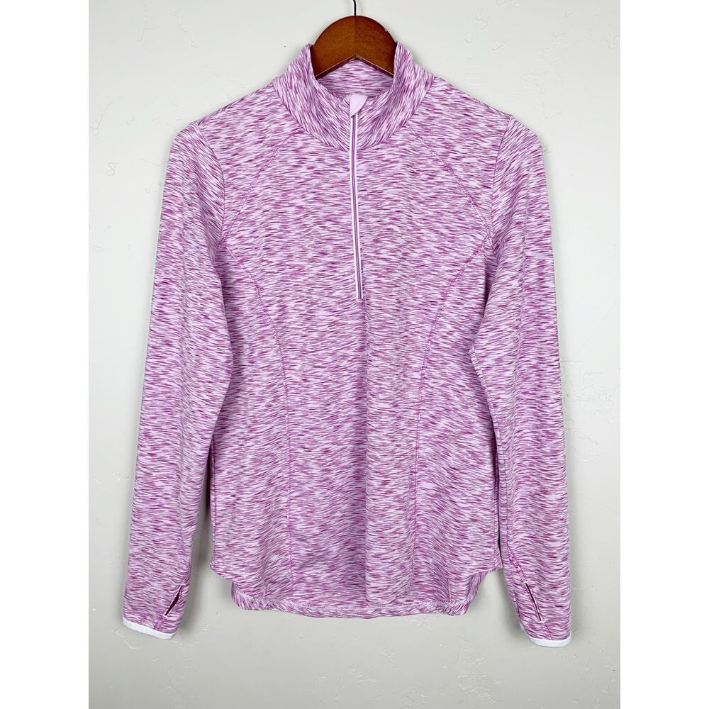 Zero Restriction Shae 1/4 Zip Pullover Long Sleeve Pink Purple Top Women's M